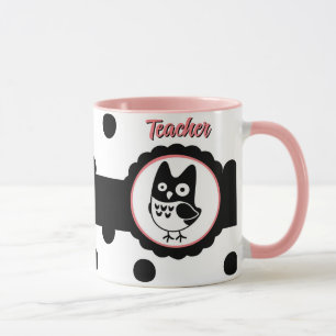 Mug de l'enseignant de chouette personnalisé
