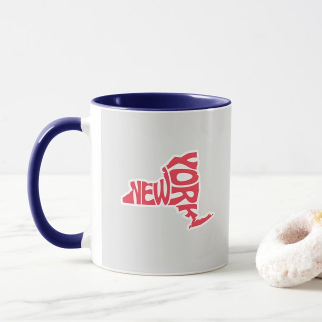 Mug de l'État de New York (Avec donut)