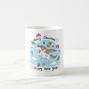 Mug de licorne magique de Noël