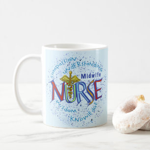 Mug de l'infirmière de sage-femme Motto