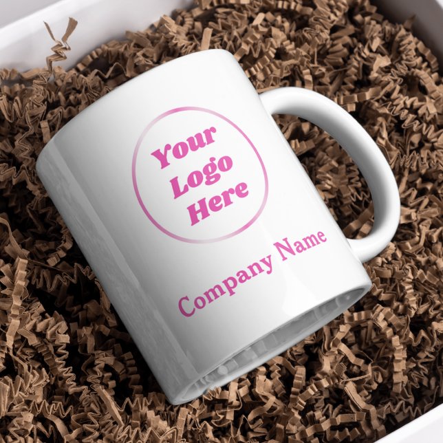 Mug de logo féminin rose (Créateur téléchargé)