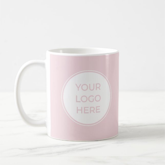 Mug de logo rose simple pour les entreprises (Gauche)