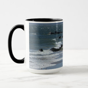 Mug De longues promenades hivernales sur la plage