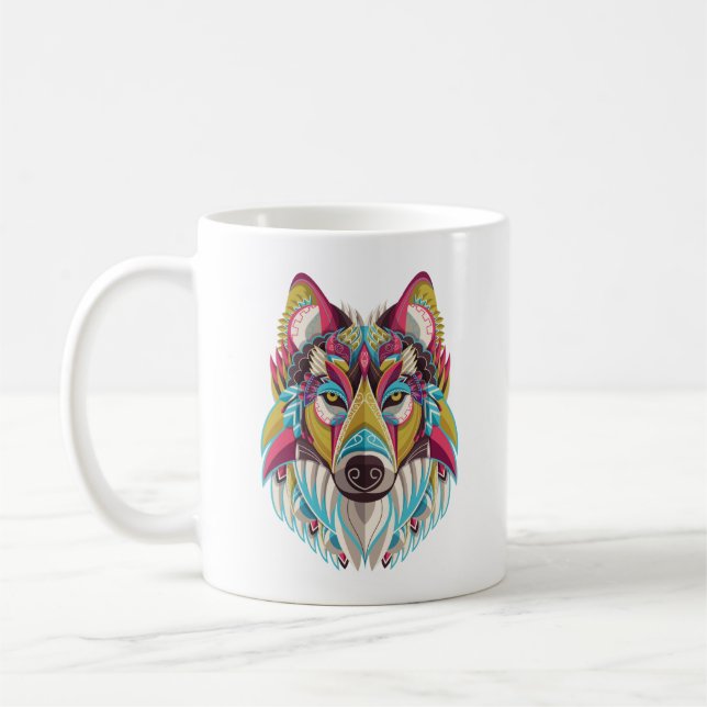 Mug de loup coloré (Gauche)