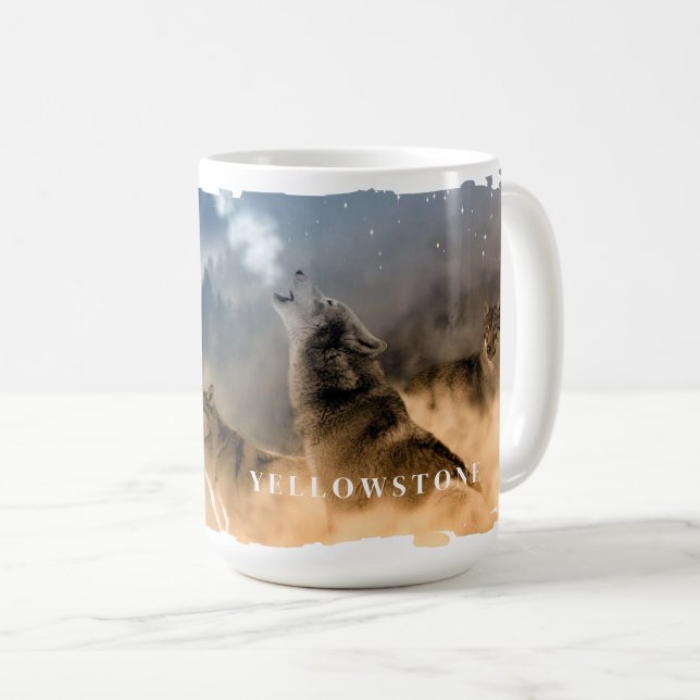Mug de loups de Yellowstone (Devant droit)