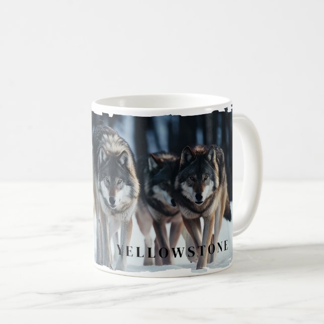 Mug de loups de Yellowstone (Devant droit)