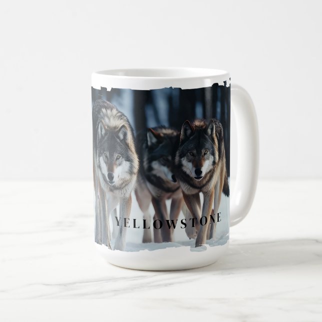 Mug de loups de Yellowstone (Devant droit)
