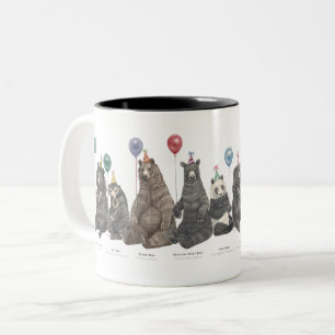 Mug de l'ours de fête ! Mug à café à deux tons