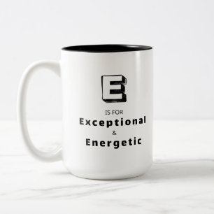 Mug de luxe personnalisé E - Éloge Exceptionnel
