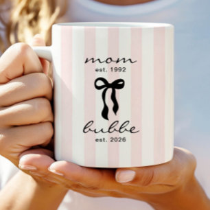 Mug de Maman à Bubbe avec un nœud