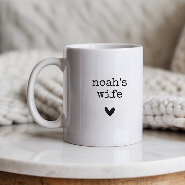 Mug de mariage avec nom personnalisé Cadeau de nou (Custom Ceramic Couple Mug – Engagement, Wedding or Anniversary Gift for Her or Him)