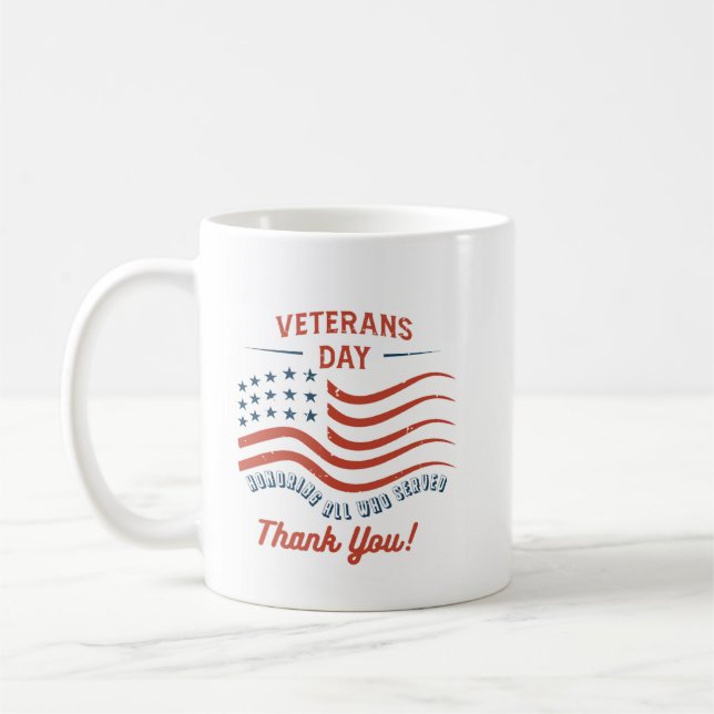 Mug de Merci de la fête des vétérans (Gauche)