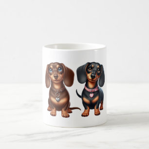 Mug De mignons amis dachshund