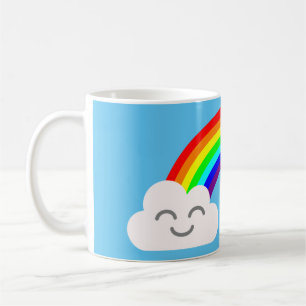 Mug De mignons nuages et un arc-en-ciel