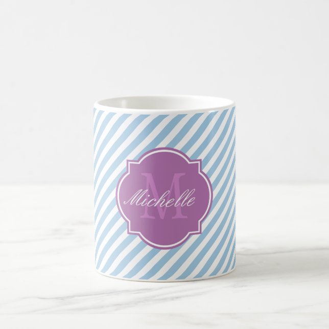 Mug de monogramme bleu Placid (Centre)