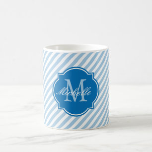 Mug de monogramme bleu Placid