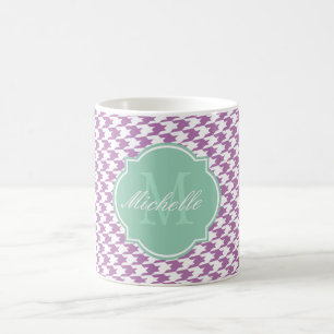 Mug de monogramme rayonnant de l'orchidée