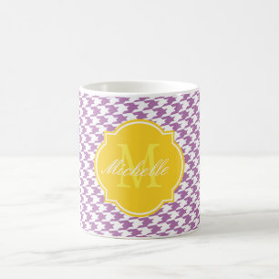 Mug de monogramme rayonnant de l'orchidée