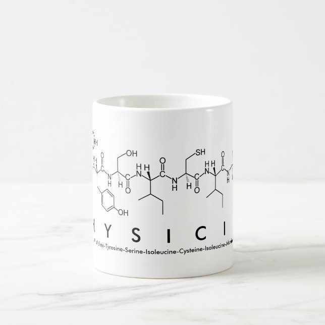Mug de mots de peptide du médecin (Centre)