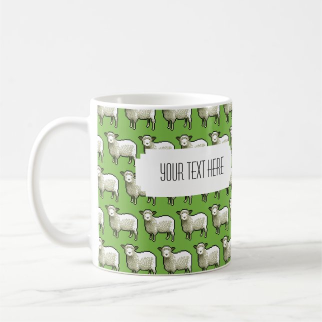 Mug de mouton Pixel personnalisé (Gauche)