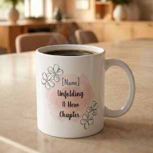 Mug de naissance personnalisé à l'aquarelle esthét