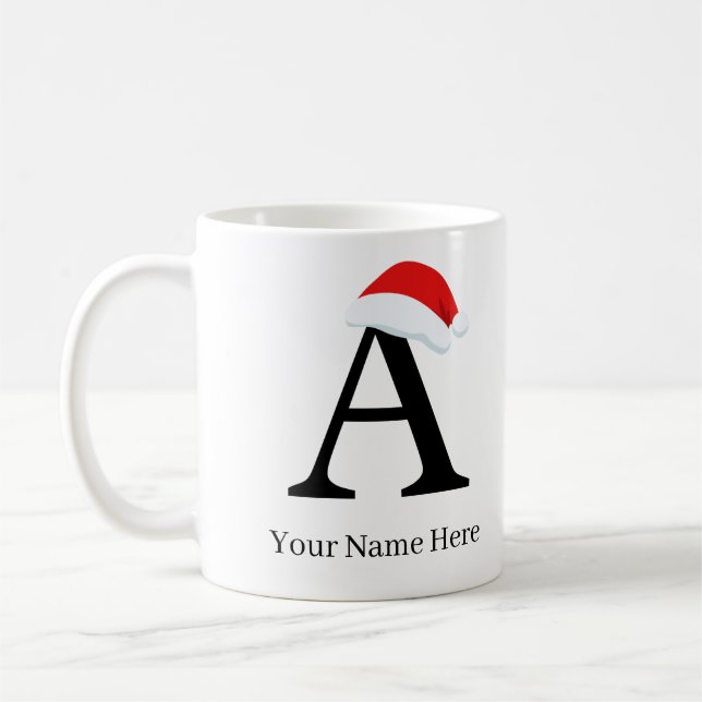 Mug de Noël "A" initial (Gauche)