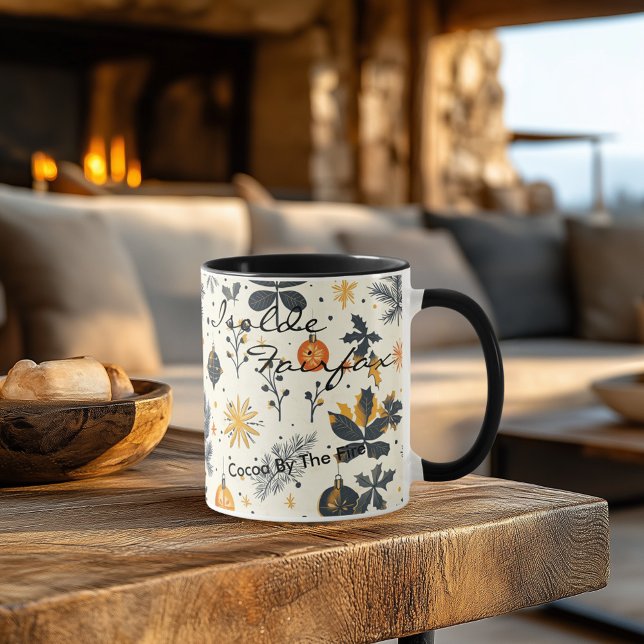 Mug de Noël artistique personnalisé - Nom personna (Créateur téléchargé)