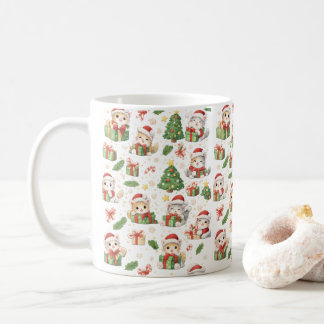 Mug de Noël avec des chats Santa mignons