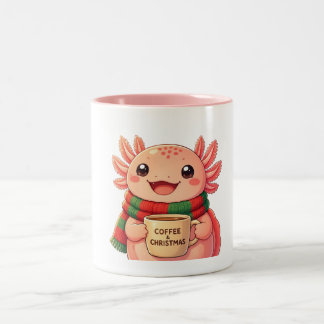 Mug de Noël Café avec Axolotl Mignon