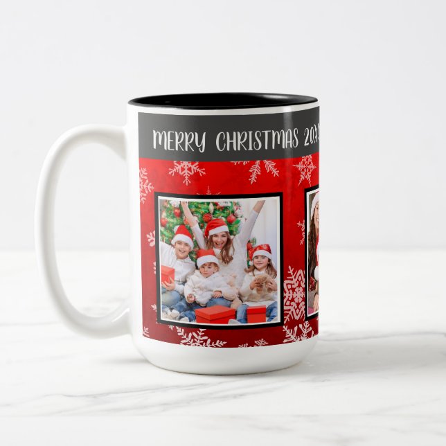Mug de Noël de famille personnalisable (Gauche)