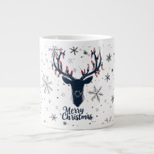 Mug de Noël des rennes festifs