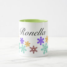 Mug de Noël d'hiver de flocon de neige personnalis