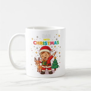 Mug de Noël drôle avec enfant en Père Noël faisant