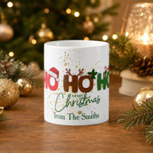 Mug de Noël Ho Ho Ho personnalisé