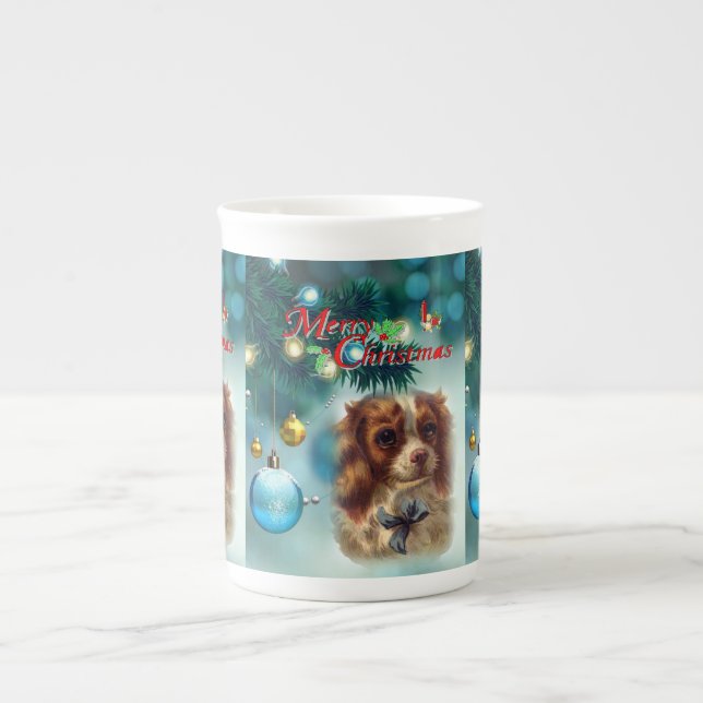Mug de Noël, Joyeux chien de Noël (Devant)