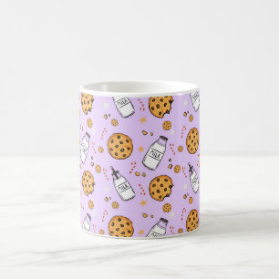 Mug de Noël lait et biscuits mignons pour boissons