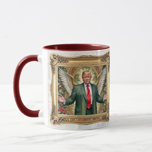 Mug de Noël MAGA - Trump ailé (Gauche)