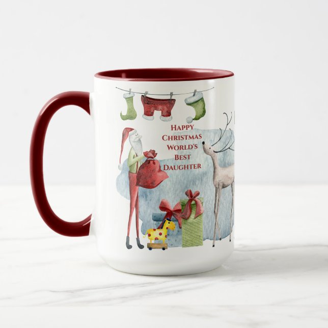 Mug De Noël Magique Pour La Meilleure Fille Du Mon (Gauche)
