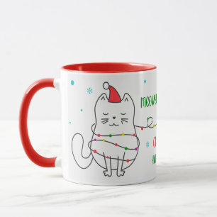 Mug de Noël - Meowy Noël Chat & Arbre