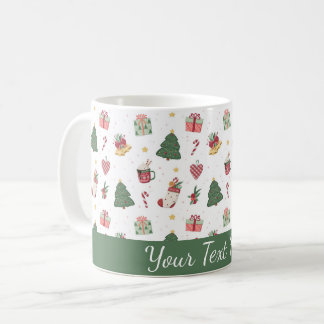 Mug de Noël personnalisé en forme d'arbre de Noël