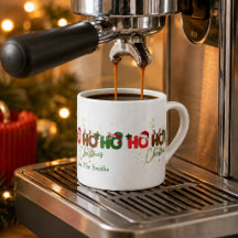 Mug de Noël personnalisé Ho Ho Ho pour espresso
