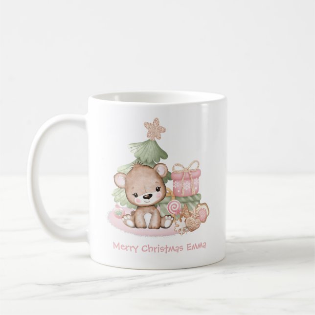 Mug de Noël personnalisé mignon (Gauche)