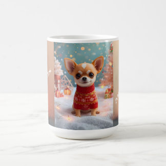 Mug de Noël personnalisé pour Chihuahua mignon | C
