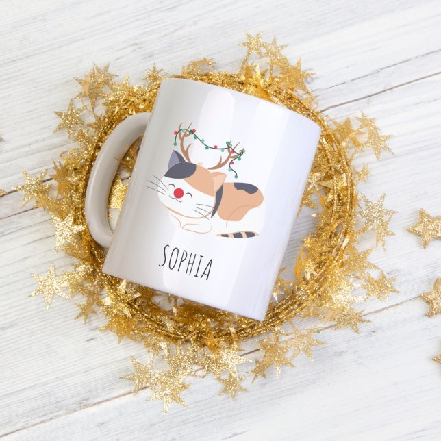 Mug de Noël personnalisé, Rendeer Amoureux des cha (Créateur téléchargé)