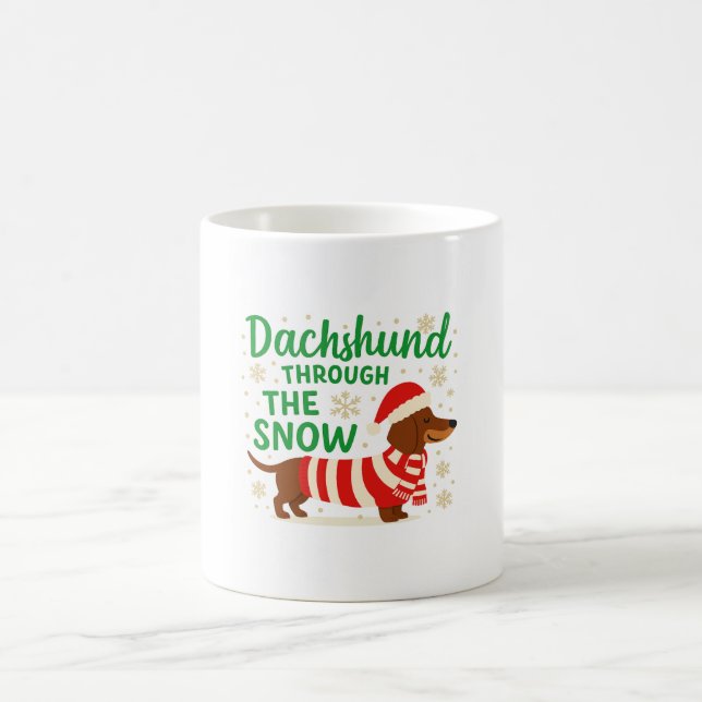 Mug de Noël pour teckel (Centre)