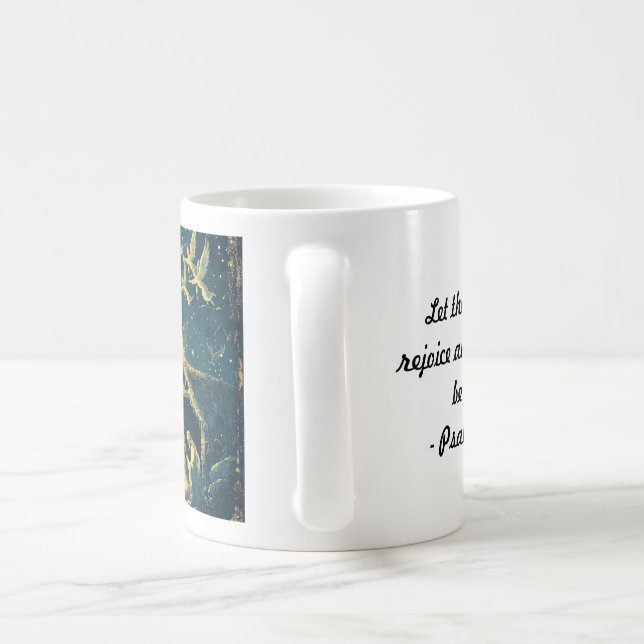 Mug de Noël - Psaume 96:11 - Scène de Manger (Poignée)
