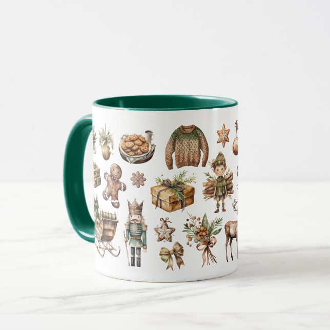 Mug de Noël rustique (Devant gauche)
