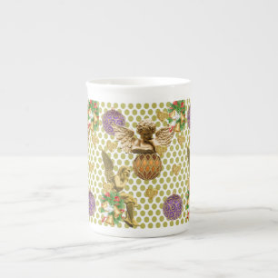 Mug de Noël, Vintage, Joyeux Ange de Noël