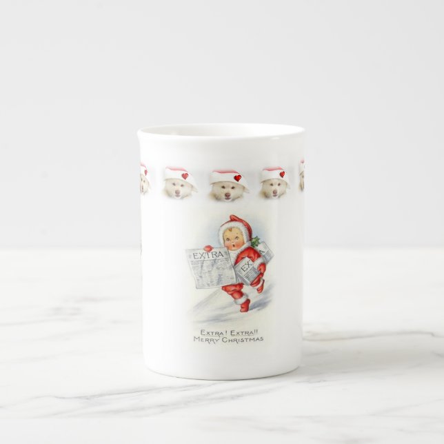 Mug de Noël, Vintage, Joyeux Noël (Devant)