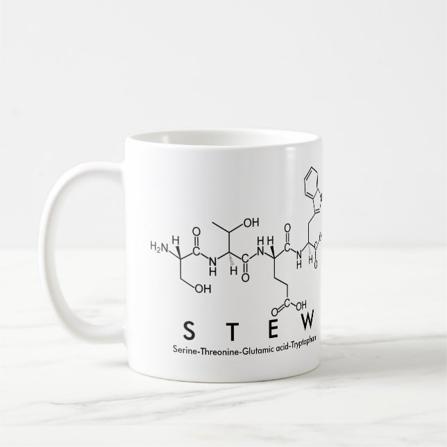Mug de nom de peptide à mâcher (Gauche)